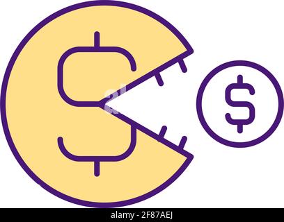 Acquisition RGB color icon Stock Vector
