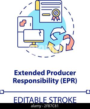 Extended producer responsibility concept icon Stock Vector