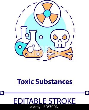 Toxic substances concept icon Stock Vector