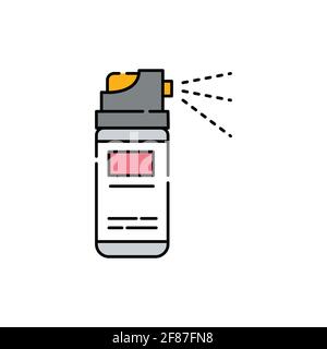 Pepper spray olor line icon. Pictogram for web page, mobile app, promo. UI UX GUI design element. Editable stroke. Stock Vector