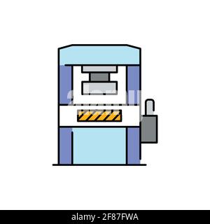 Welding machine olor line icon. Pictogram for web page, mobile app, promo. UI UX GUI design element. Editable stroke. Stock Vector