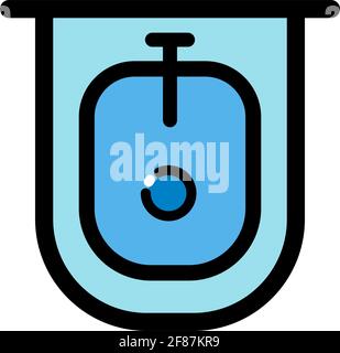 Bidet color icon in simple style isolated vector isolated on white background Stock Vector