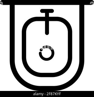 Bidet icon in black outline style icon, style isolated on white background Stock Vector