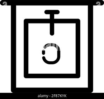 Bidet icon in black outline style icon, style isolated on white background Stock Vector