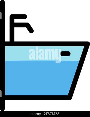 Bidet color icon in simple style isolated vector isolated on white background Stock Vector