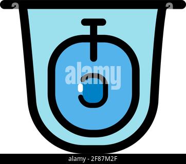 Bidet color icon in simple style isolated vector isolated on white background Stock Vector