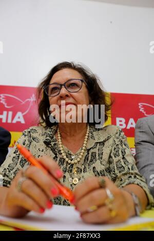 salvador, bahia / brazil - december 12, 2017: Lidice da Mata, Federal Deputy, seen during an interview. *** Local Caption *** Stock Photo