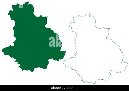 Giridih district (Jharkhand State, Republic of India, North Chotanagpur division) map vector illustration, scribble sketch Giridih map Stock Vector