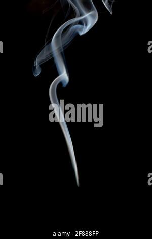 Wisp of smoke on a black background Stock Photo