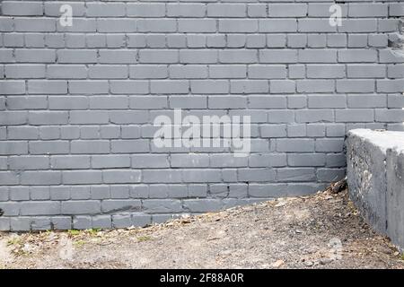 Industrial background, empty grunge urban warehouse brick wall. Urban painted brick background Stock Photo