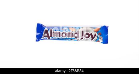 Almond Joy Candy bar by Hershey's Stock Photo