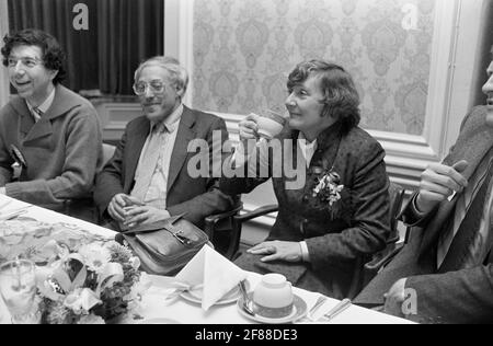 File photo dated 27/11/81 of Shirley Williams enjoying a 4am breakfast as the newly-elected Social Democratic MP for Crosby. The former cabinet minister and Liberal Democrat peer, Baroness Williams of Crosby, has died aged 90, the Liberal Democrats have said. Issue date: Monday April 12, 2021. Stock Photo