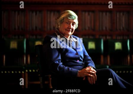 FILE PHOTO: Shirley Williams has died. 12 April 2021. BARONESS WILLIAMS.SHIRLEY WILLIAMS.LIB/DEMS PHOTOGRAPHED BY Credit: BRIAN HARRIS/Alamy Live News Credit: BRIAN HARRIS/Alamy Live News Stock Photo