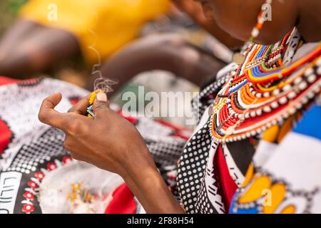 Maasai beaded necklace hi-res stock photography and images - Alamy