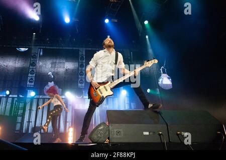 Paramore and Hayley Williams seen in concert at the LG Arena Birmingham 2010 Stock Photo