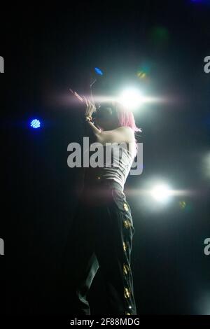 Paramore and Hayley Williams seen in concert at the LG Arena Birmingham 2010 Stock Photo