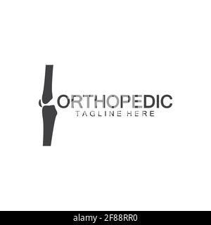 Orthopedic Health Bone Logo vector illustration Design template,Knee Bone Logo designs concept, Health Bone logo symbol icon Stock Vector