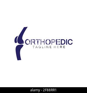 Orthopedic Health Bone Logo vector illustration Design template,Knee Bone Logo designs concept, Health Bone logo symbol icon Stock Vector