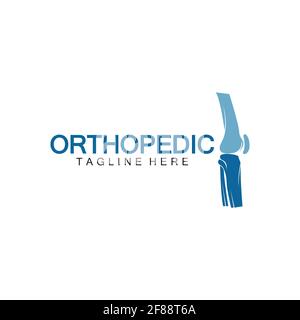 Orthopedic Health Bone Logo vector illustration Design template,Knee Bone Logo designs concept, Health Bone logo symbol icon Stock Vector