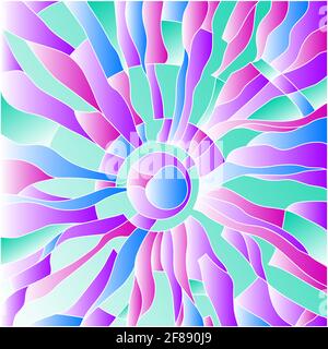Mosaic design elements in different shapes. Easily repainted. Vector Stock Vector