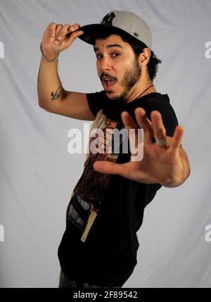 salvador, bahia / brazil - january 19, 2016: Fabricio Cardoso Kraychete, better known as Tom Kray or Tomate. is a singer and songwriter from the city Stock Photo