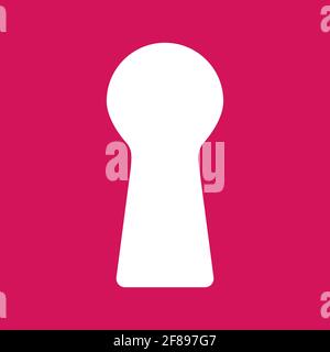 Light keyhole vector isolated icon. The key to business success, solution is the idea . Stock Vector