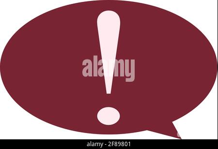 The exclamation business mark icon in bubble Stock Vector
