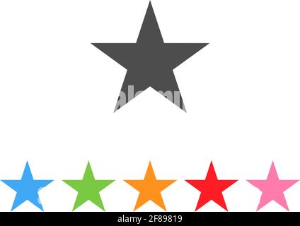 Star icon vector. Classic rank isolated. Trendy flat favorite design. Star web site pictogram, mobile app . Stock Vector