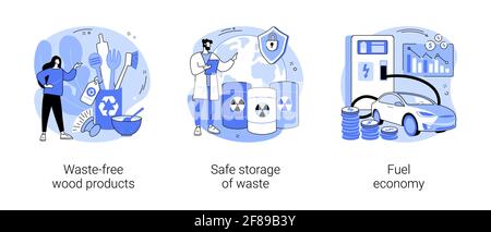 Green solutions abstract concept vector illustrations. Stock Vector