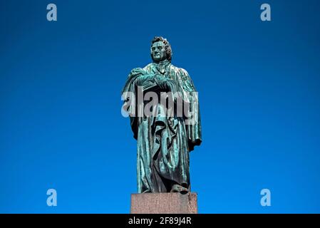 Statue of Thomas Chalmers (1780-1847) in George Street, Edinburgh, Scotland, UK. The statue is by Sir John Steell 1878. Stock Photo