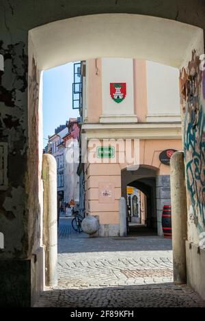 Invader invaded Ljubljana Stock Photo