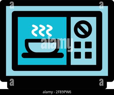 Microwave color vector icon. Different electric icons. Different symbol in simple style. Vector isolated illustration. Stock Vector