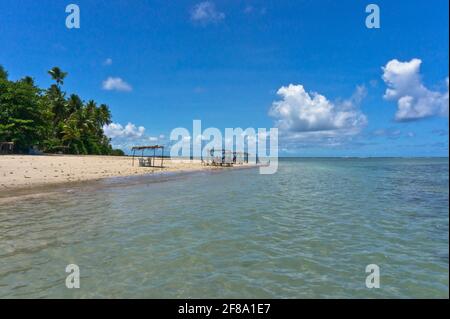 Morro de Sao Paulo, Boipeba Tropical beach view, Bahia, Brazil, South America Stock Photo