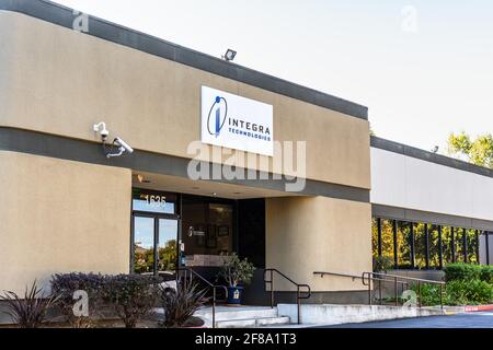 Sep 24, 2020 Milpitas / CA / USA - Integra Technologies headquarters in Silicon Valley; Integra Technologies LLC provides semiconductor testing, quali Stock Photo