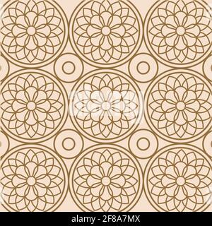 Arabesque. Floral pattern background. Hindu ethnic wallpaper - Vector Stock Vector