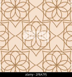 Arabesque. Floral pattern background. Hindu ethnic wallpaper - Vector Stock Vector