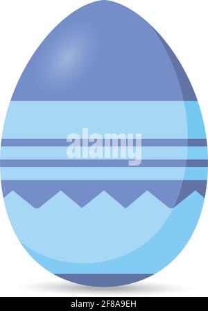 Isolated colorful decorated easter egg. Easter season. Spring time - Vector Stock Vector