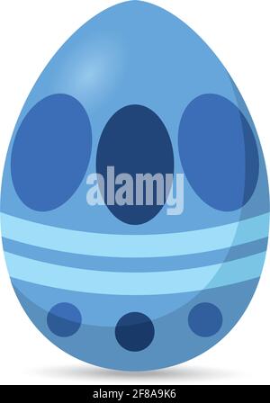 Isolated colorful decorated easter egg. Easter season. Spring time - Vector Stock Vector