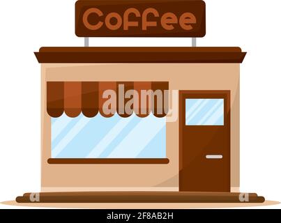 Isolated coffee shop building. Building icon - Vector Stock Vector