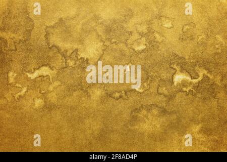 Japanese gold color paper texture background or natural grunge canvas abstract, textile photography Stock Photo