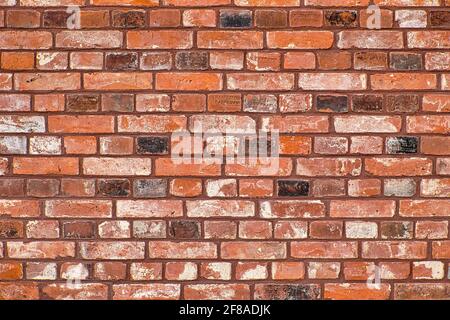 Brick Wall at Lehrter Straße in Berlin Moabit. The wall is rebuild with old and new bricks. Stock Photo
