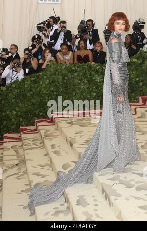 Zendaya arrives to the 2018 Met Costume Gala Heavenly Bodies, held at the Metropolitan Museum of Art in New York City, Monday, May 7, 2018. Photo by Jennifer Graylock-Graylock.com 917-519-7666 Stock Photo