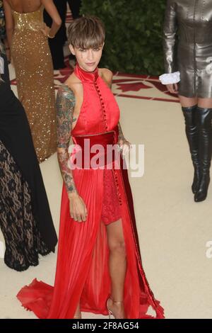 Ruby Rose during the 2018 Met Costume Gala Heavenly Bodies, held at the Metropolitan Museum of Art in New York City, Monday, May 7, 2018. Photo by Jennifer Graylock-Graylock.com 917-519-7666 Stock Photo