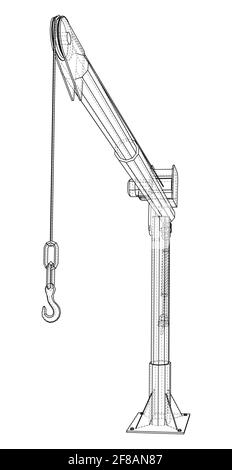 Davit or crane for boat. Vector Stock Vector