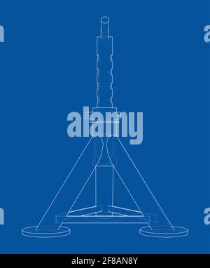 Axle stand isolated. Vector Stock Vector Image & Art - Alamy