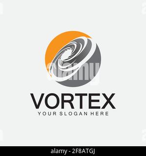 Vortex logo symbol icon illustration design vector.Tornado, vortex, hurricane logo design elements Stock Vector