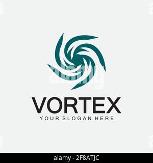Vortex logo symbol icon illustration design vector.Tornado, vortex, hurricane logo design elements Stock Vector