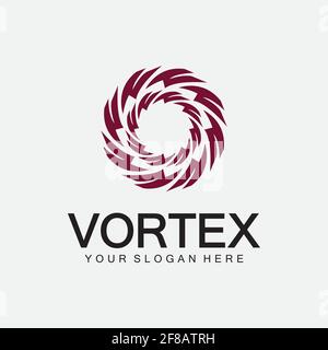 Vortex logo symbol icon illustration design vector.Tornado, vortex, hurricane logo design elements Stock Vector