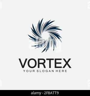 Vortex logo symbol icon illustration design vector.Tornado, vortex, hurricane logo design elements Stock Vector