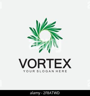 Vortex logo symbol icon illustration design vector.Tornado, vortex, hurricane logo design elements Stock Vector